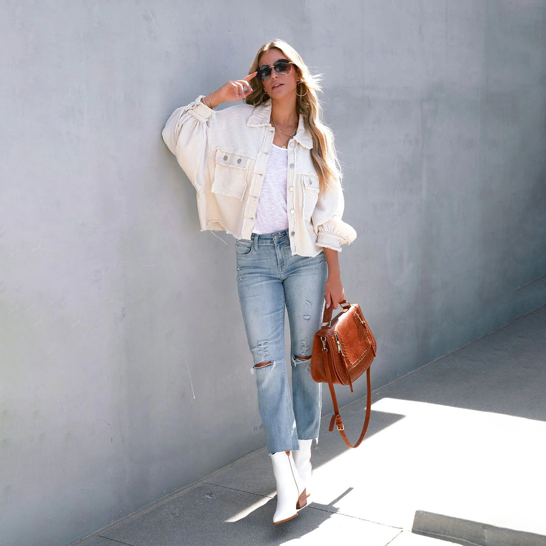 Chaqueta Mujer Estilo Boho Chic Suelta