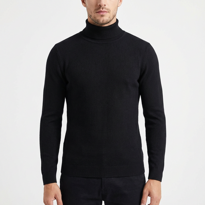 Suéter Hombre Cuello Alto Ajustado