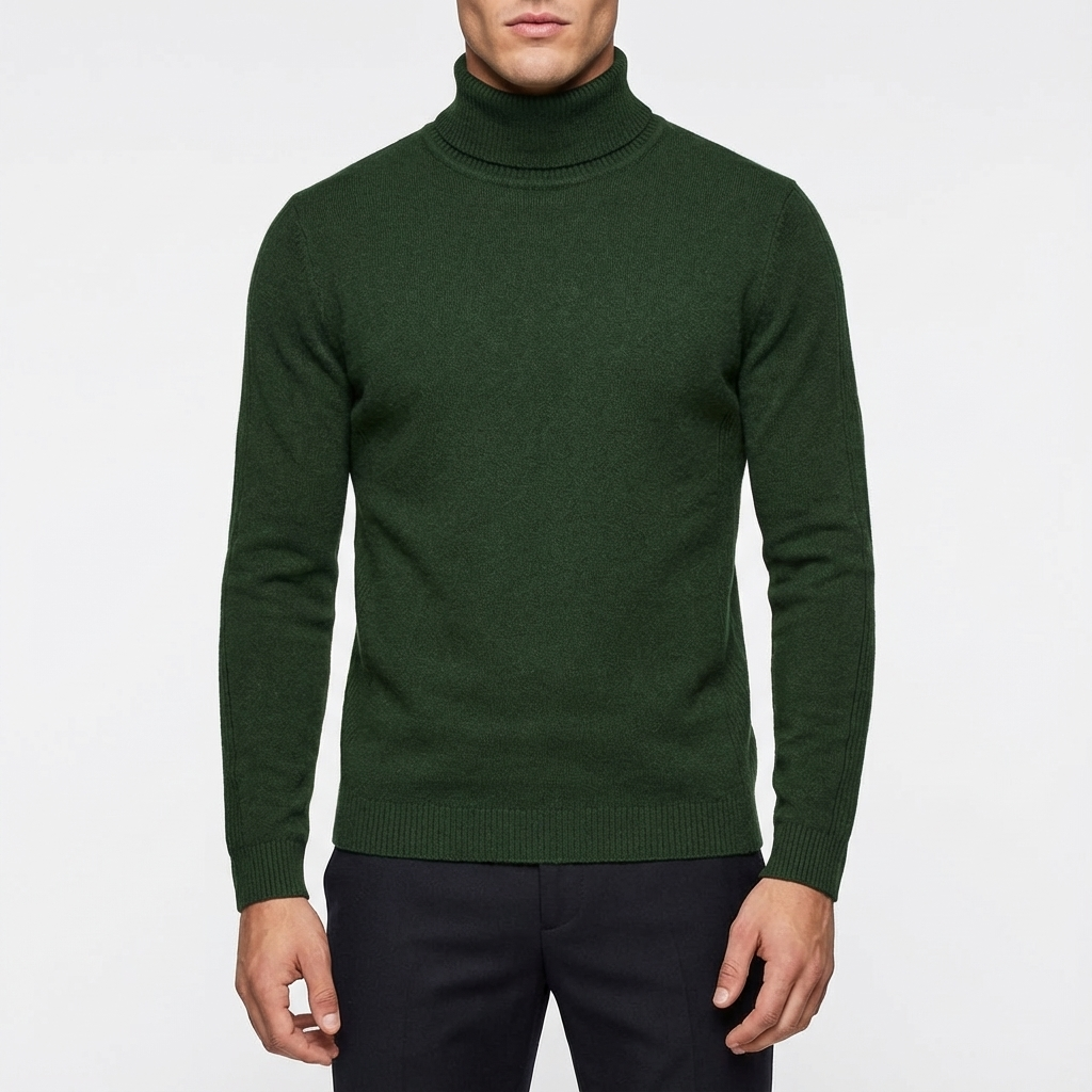 Suéter Hombre Cuello Alto Ajustado