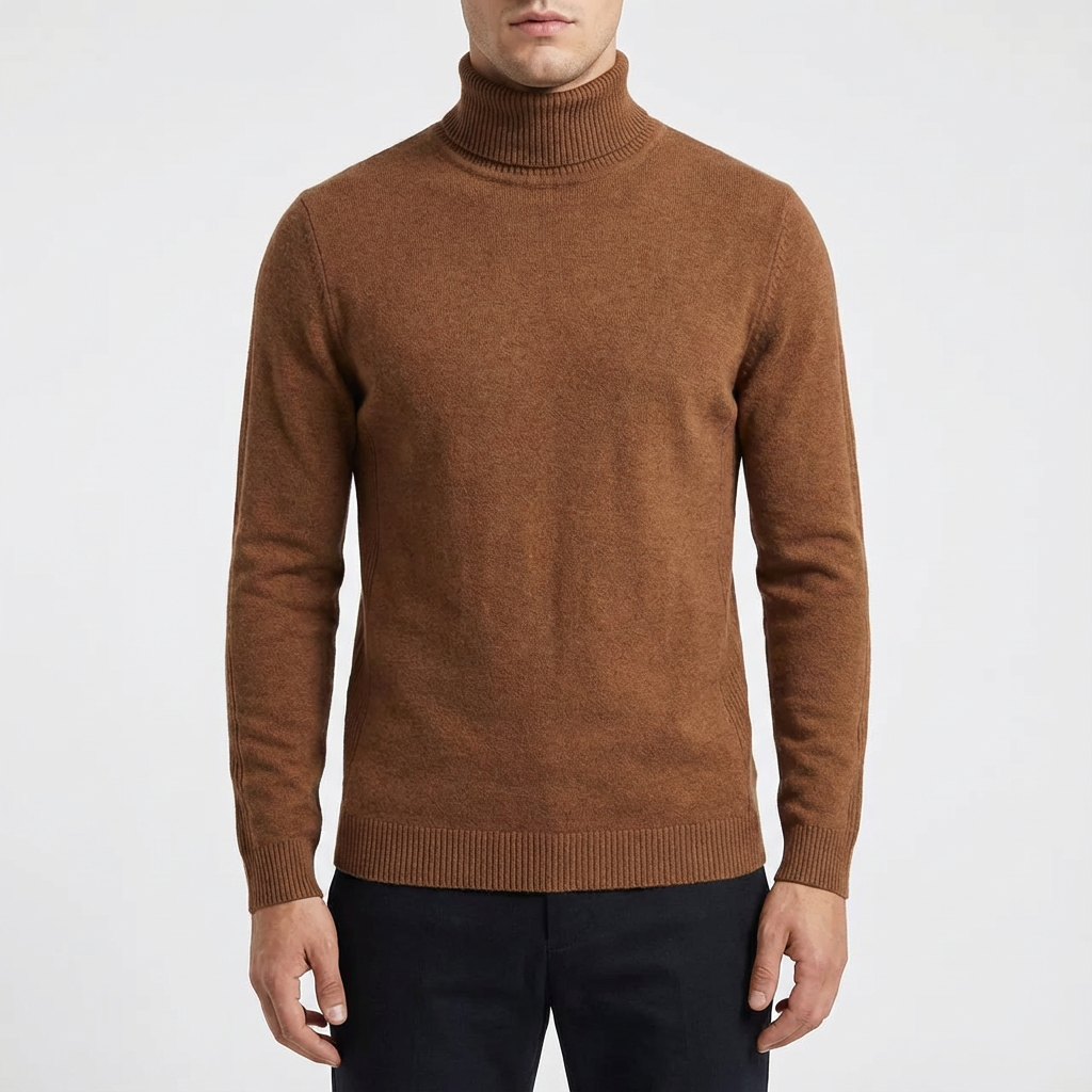 Suéter Hombre Cuello Alto Ajustado