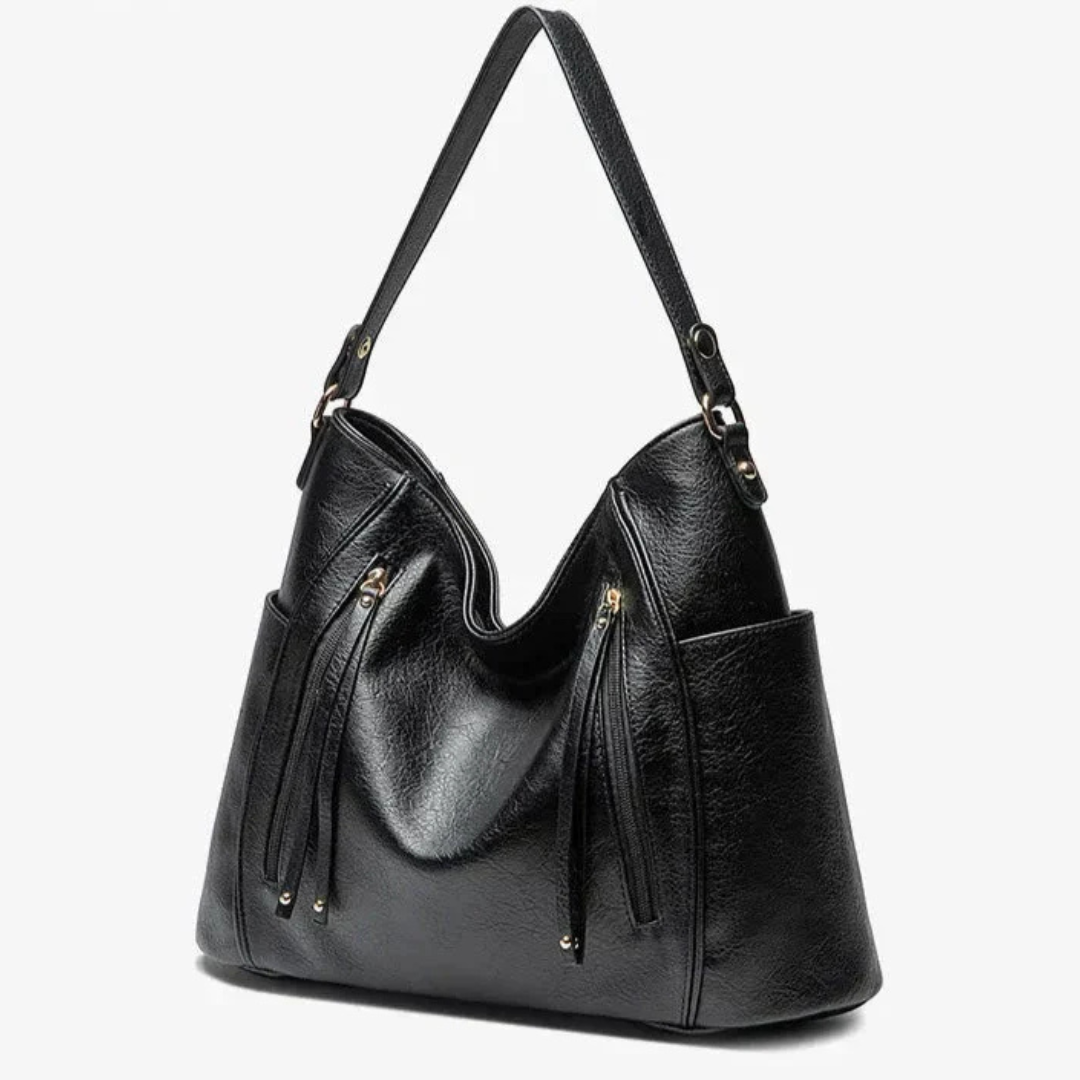 Bolso Hobo Mujer Asa Hombro Correa Larga Bolsillos Cremallera