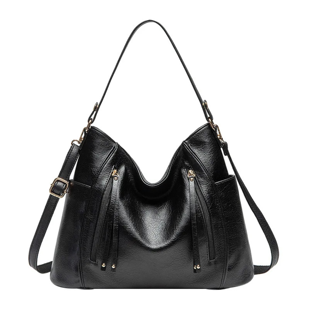 Bolso Hobo Mujer Asa Hombro Correa Larga Bolsillos Cremallera