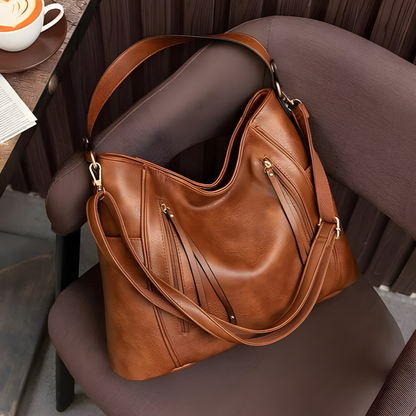 Bolso Hobo Mujer Asa Hombro Correa Larga Bolsillos Cremallera