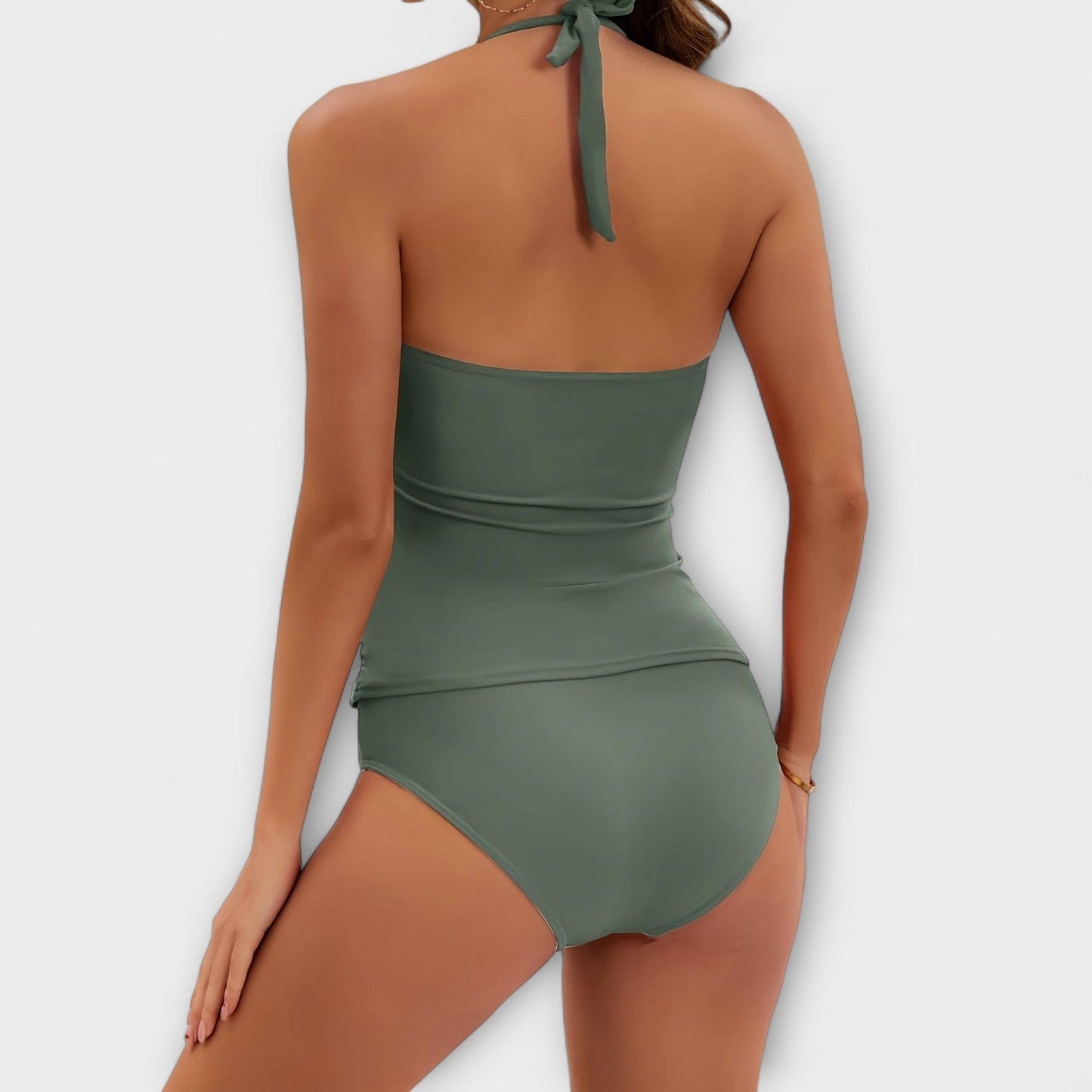 Bañador Mujer de Una Pieza Diseño Sólido Ajuste Clásico