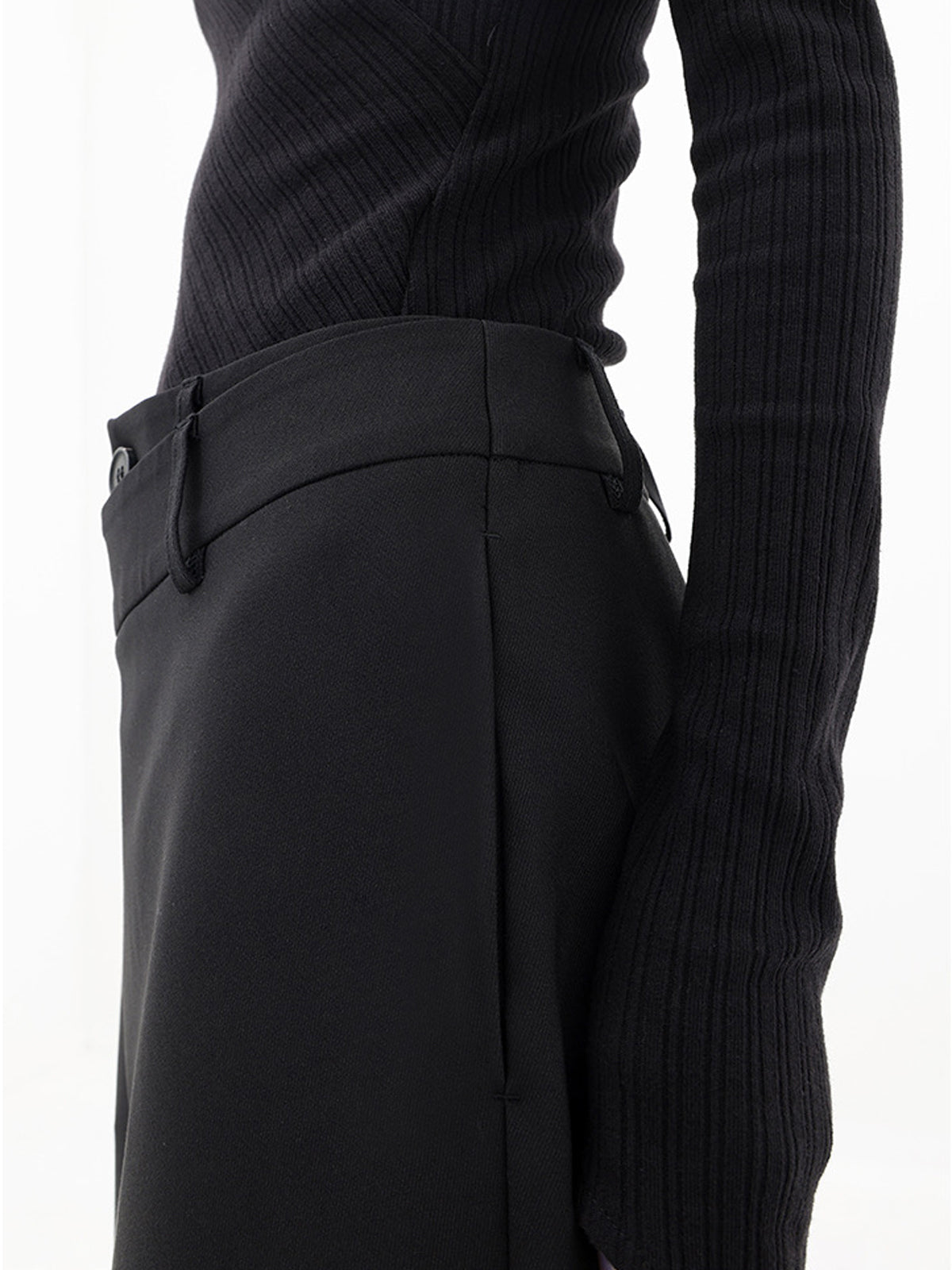 Pantalón Mujer Fluido Pierna Ancha Diseño Cruzado
