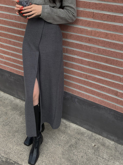 Falda Maxi Mujer con Abertura Lateral Ajuste Fluido