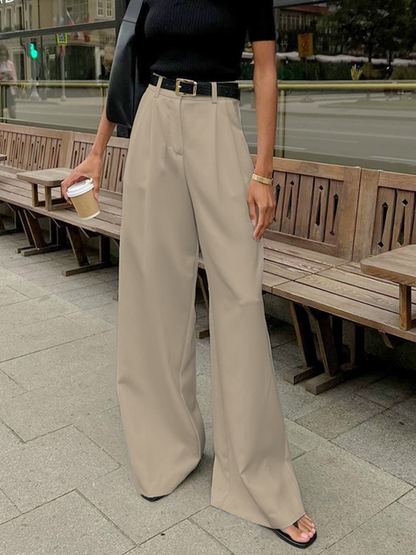 Pantalones Mujer Pierna Ancha Talle Alto