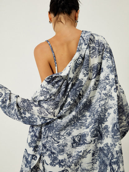 Conjunto Mujer de Tres Piezas Estampado Floral