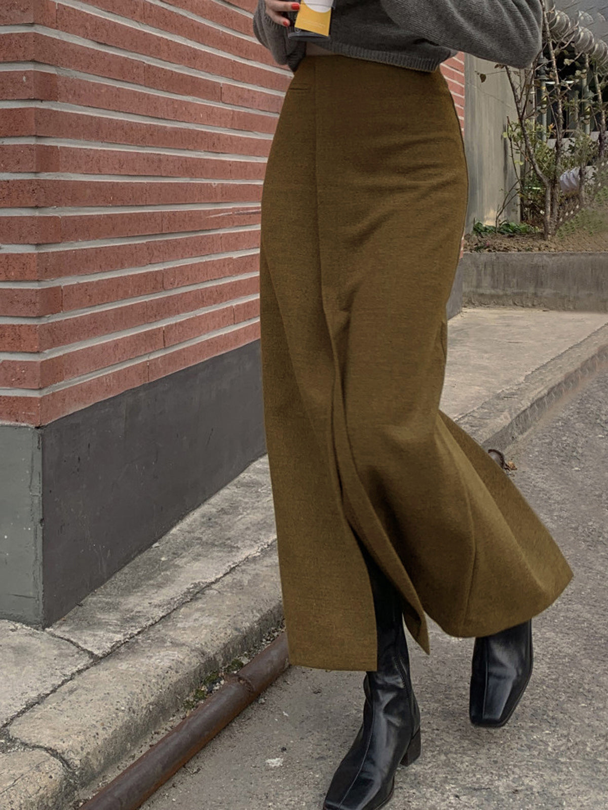 Falda Maxi Mujer con Abertura Lateral Ajuste Fluido