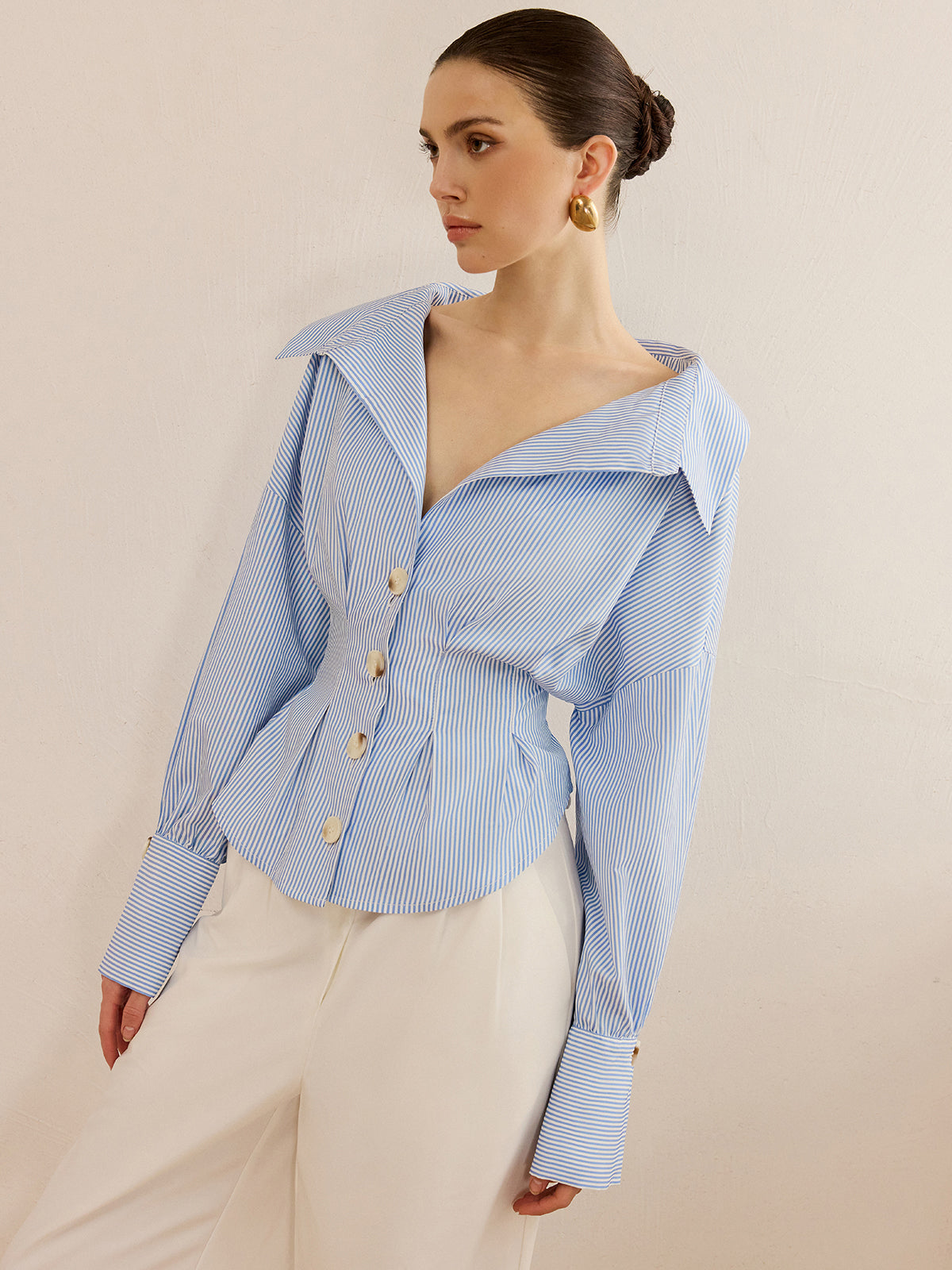 Camisa Hombre Algodón Cuello Clásico Diseño Detallado