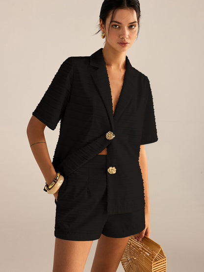 Conjunto Mujer Camisón Rayas y Pantalones Pierna Ancha