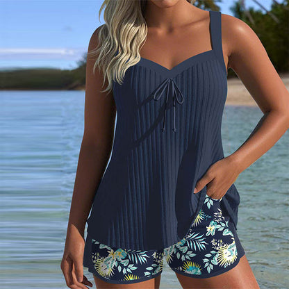 Bañador Tankini Mujer de Rayas con Short Playa - Mavetta
