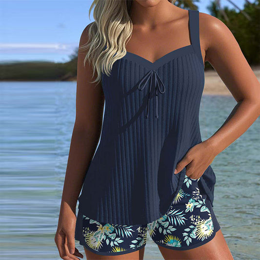Bañador Tankini Mujer de Rayas con Short Playa - Mavetta