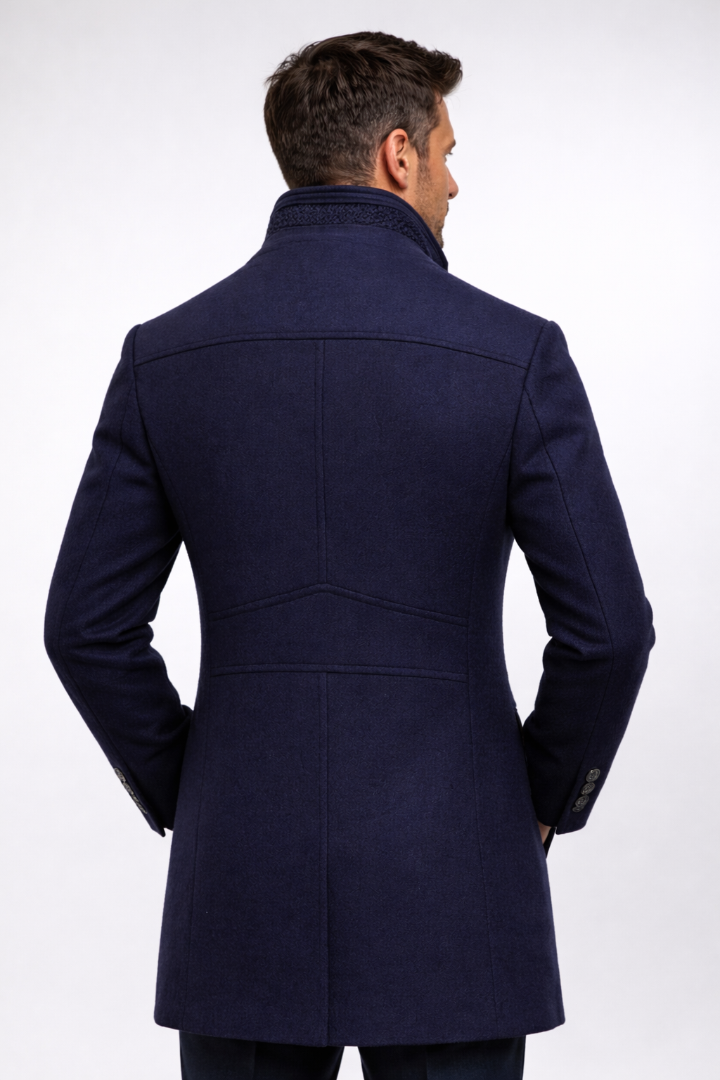 Chaqueta Hombre Tipo Abrigo Clásico