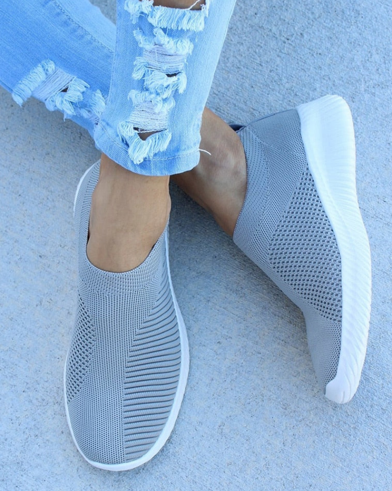 Zapatillas Mujer Malla Transpirable Sin Cordones