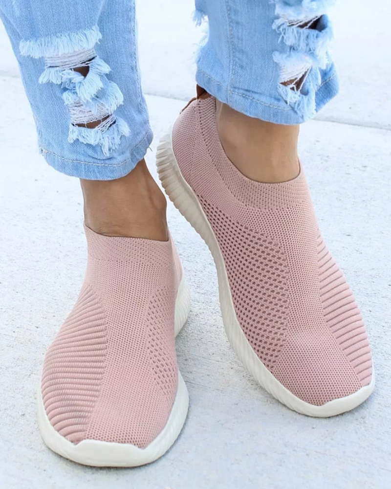 Zapatillas Mujer Malla Transpirable Sin Cordones
