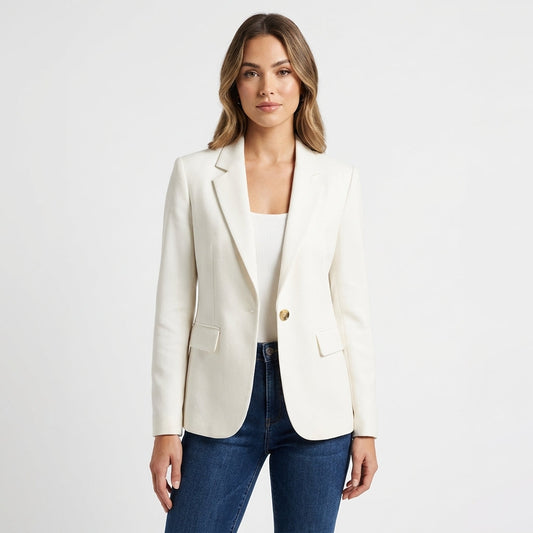 Blazer Mujer Entallada Un Botón Corte Clásico - Mavetta