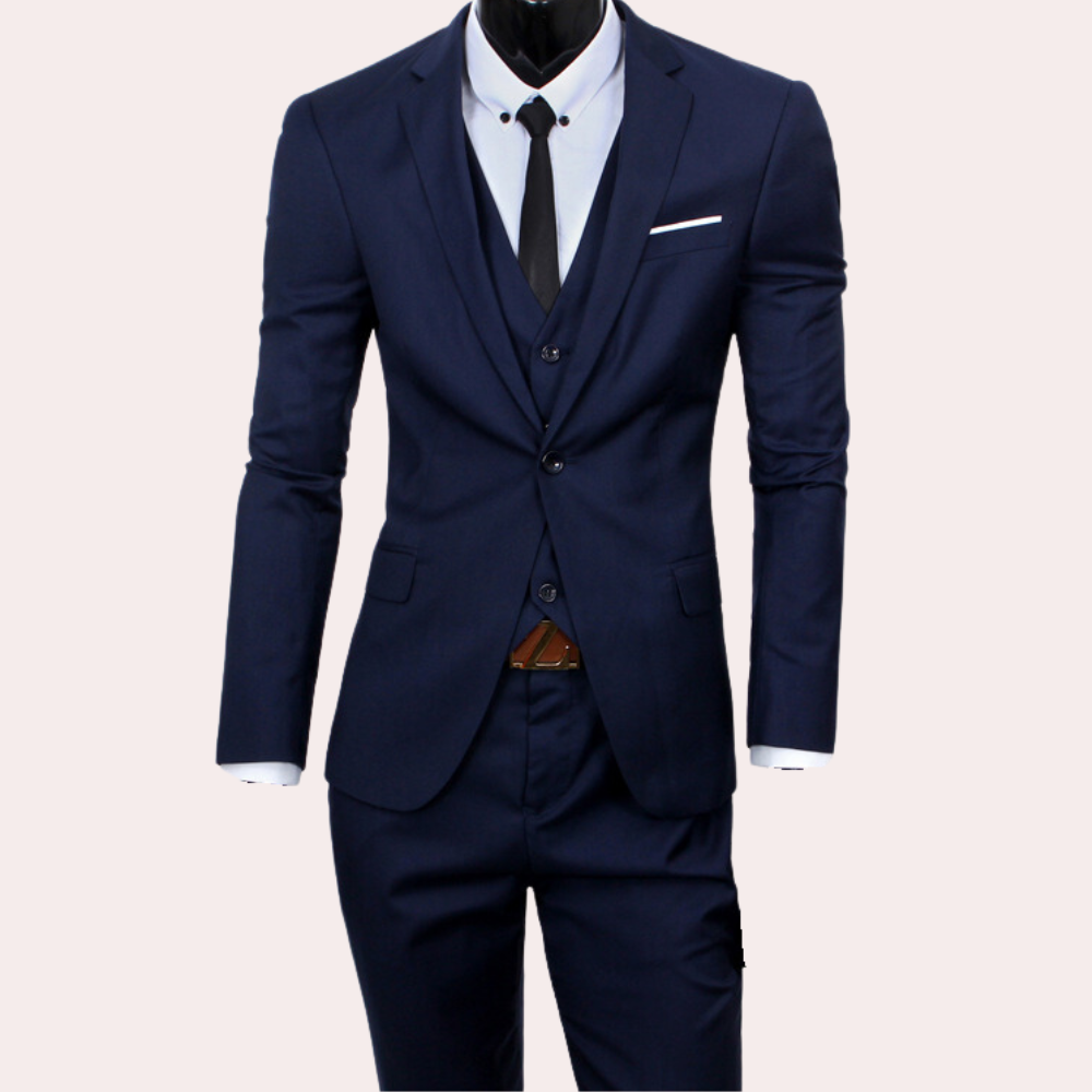Conjunto Formal Hombre Tres Piezas Ajuste Clásico