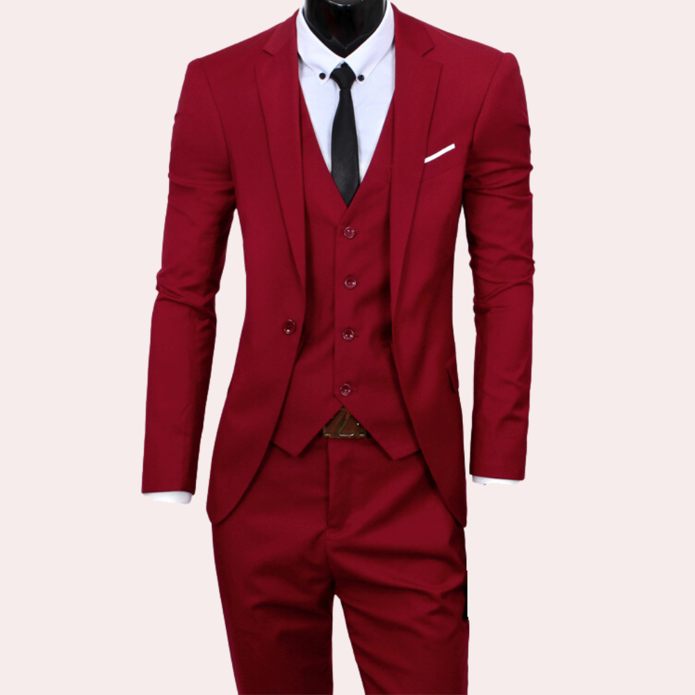 Conjunto Formal Hombre Tres Piezas Ajuste Clásico