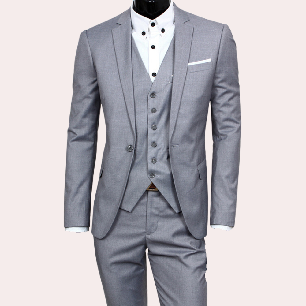 Conjunto Formal Hombre Tres Piezas Ajuste Clásico