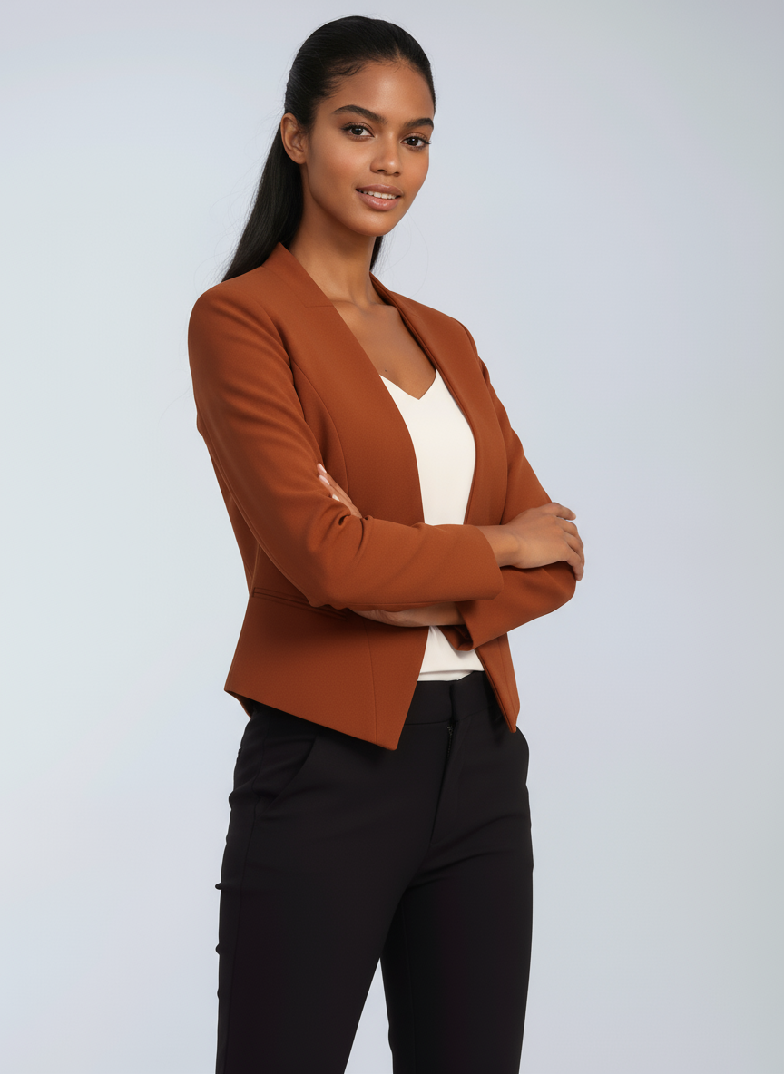 Blazer Mujer de Tela con Corte Estructurado