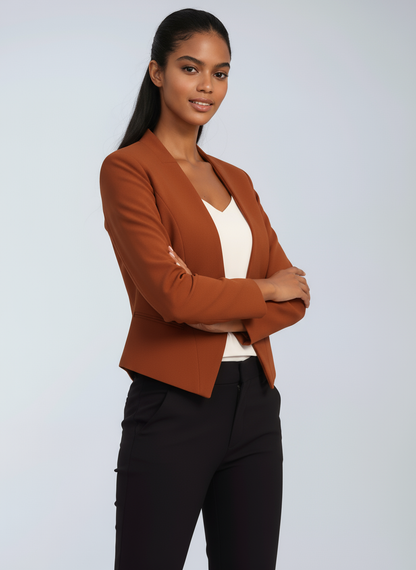 Blazer Mujer de Tela con Corte Estructurado