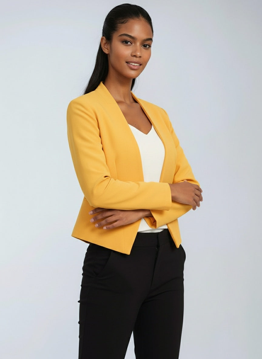 Blazer Mujer de Tela con Corte Estructurado