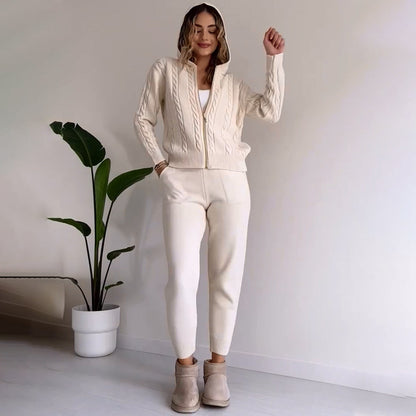 Conjunto Mujer Chaqueta y Pantalón Casual de Pana