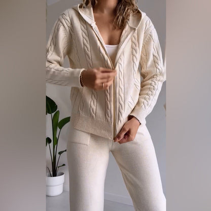 Conjunto Mujer Chaqueta y Pantalón Casual de Pana