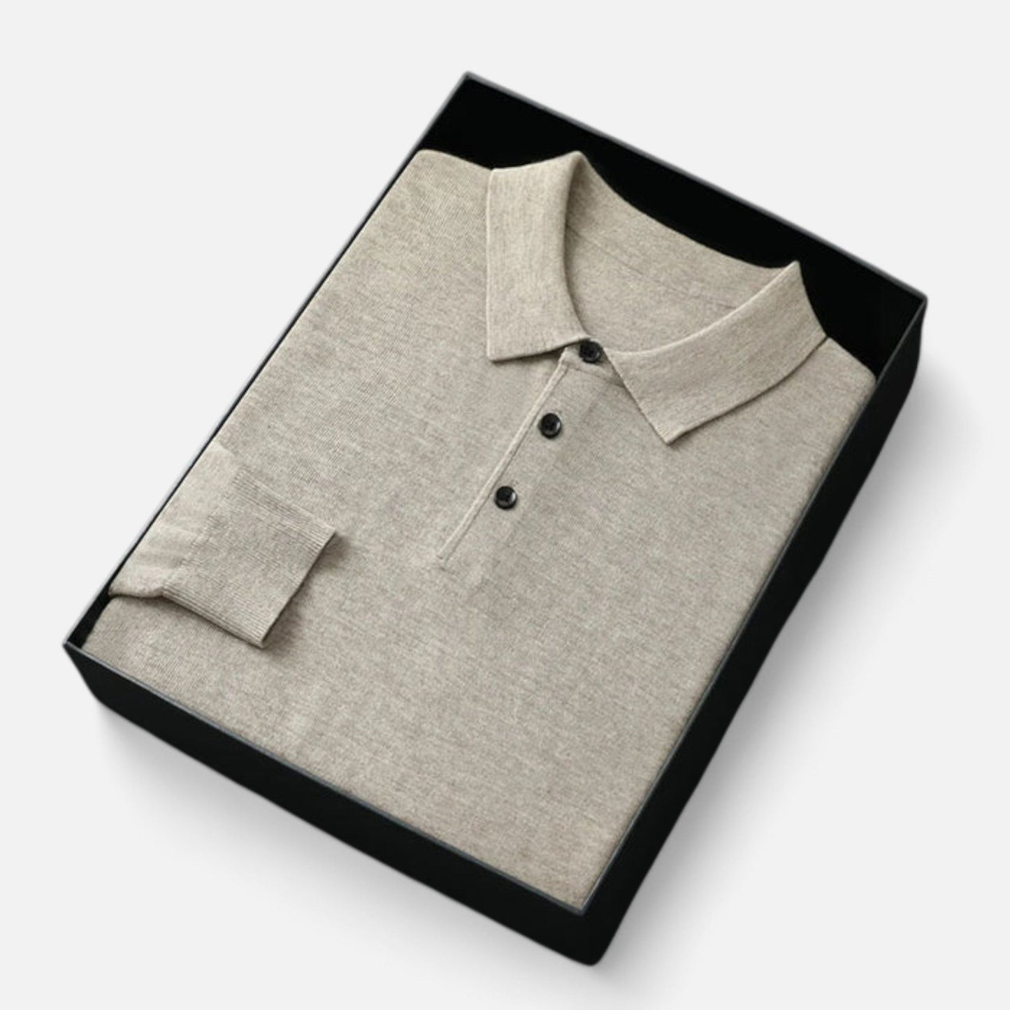 Camisa Polo Hombre Lana Merino Suave Corte Clásico