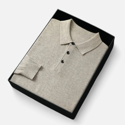 Camisa Polo Hombre Lana Merino Suave Corte Clásico