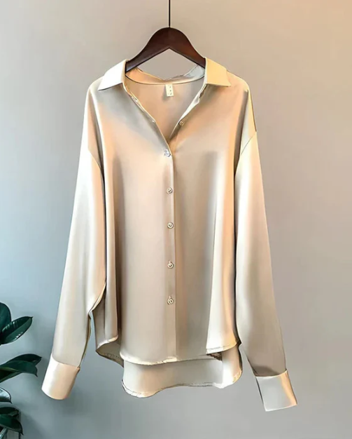Blusa Mujer con Botones Manga Larga Diseño Elegante