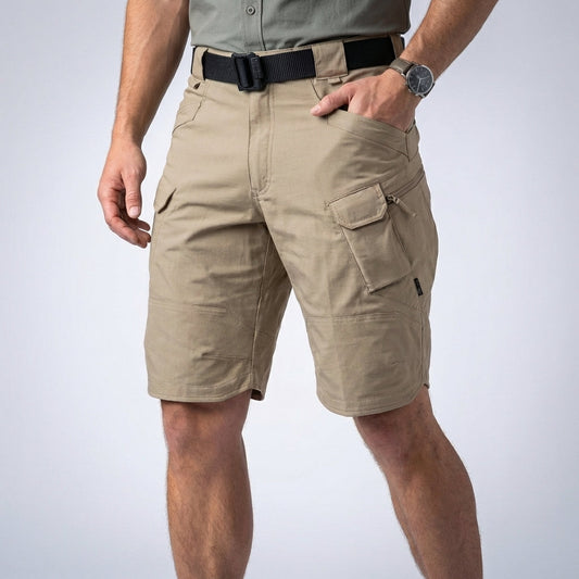 Pantalones Cortos Hombre Cargo Algodón Cintura Elástica Corte Relajado - Mavetta