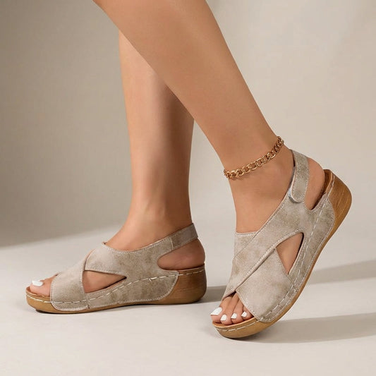 Sandalias Mujer Ortopédicas Cuña Tiras Cruzadas - Mavetta