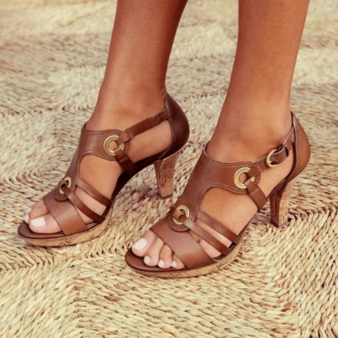 Sandalias Mujer Tacón Comodo Diseño Elegante