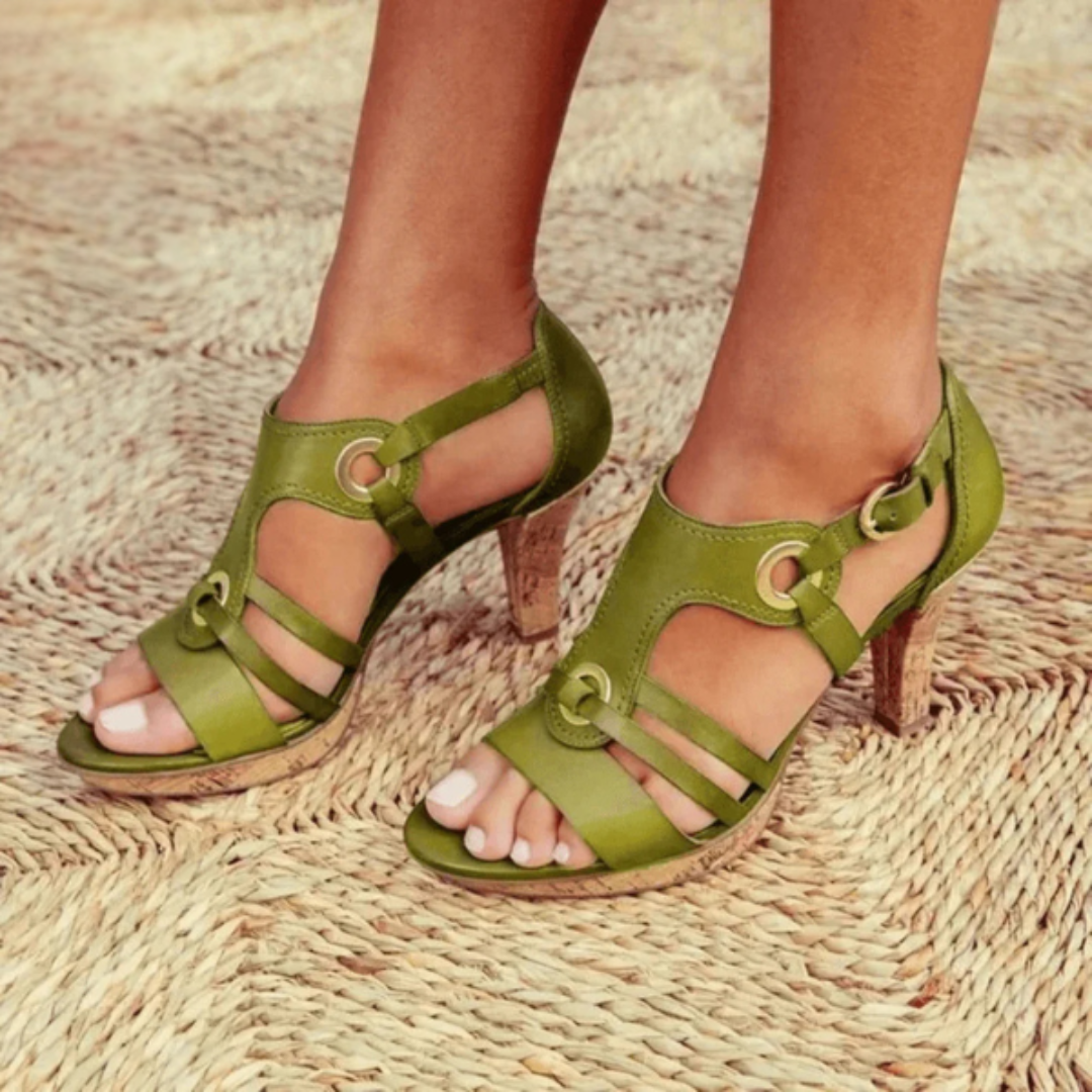 Sandalias Mujer Tacón Comodo Diseño Elegante