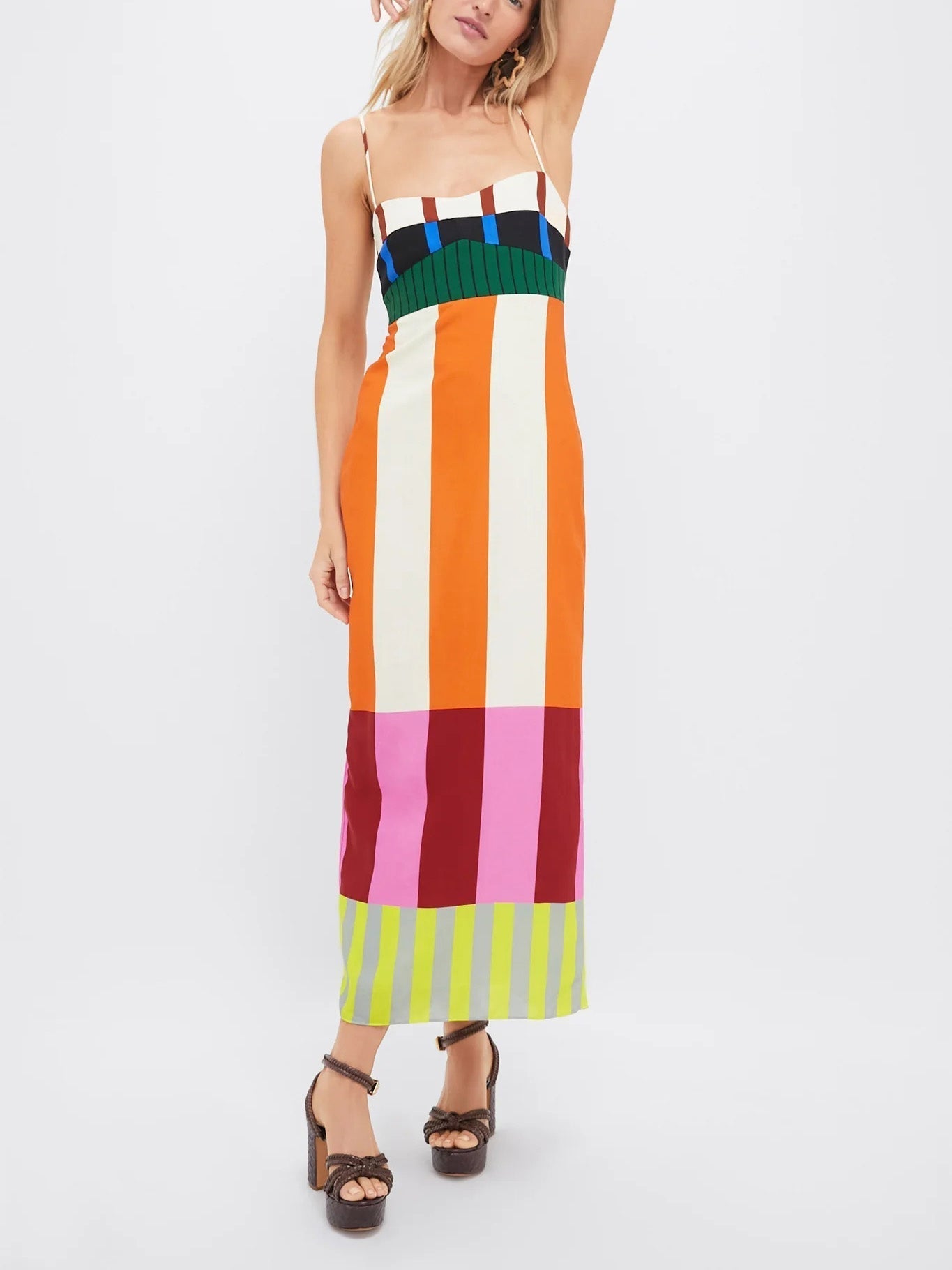 Vestido maxi mujer sin tirantes ligero estampado elegante verano - Mavetta