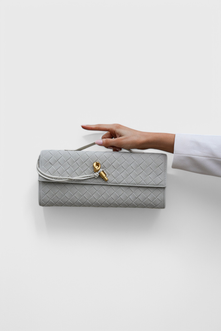 Bolso de hombro mujer de ante clásico con detalle elegante