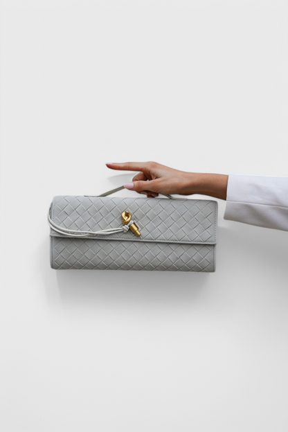 Bolso de hombro mujer de ante clásico con detalle elegante