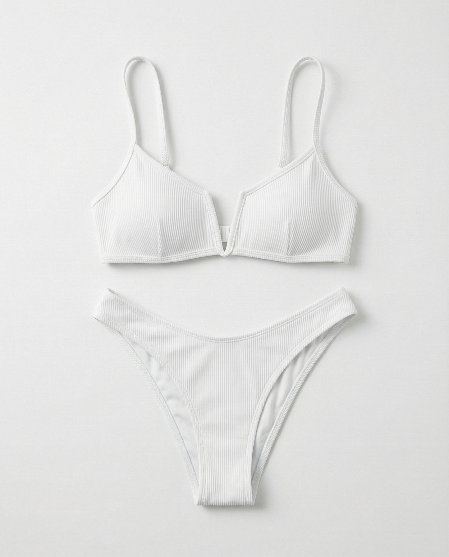 Bikini Mujer Tejido Acanalado Push-Up Tirantes Finos - Mavetta