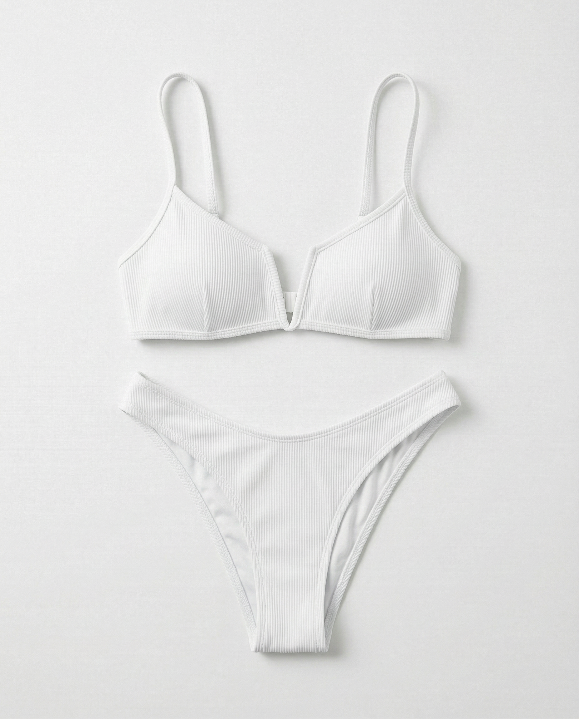 Bikini Mujer Tejido Acanalado Push-Up Tirantes Finos - Mavetta