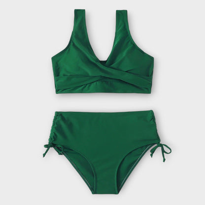 Bikini Mujer de Dos Piezas Diseño Cruzado Ajuste Confortable