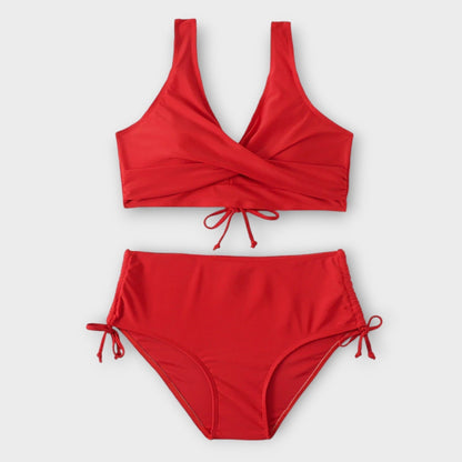 Bikini Mujer de Dos Piezas Diseño Cruzado Ajuste Confortable