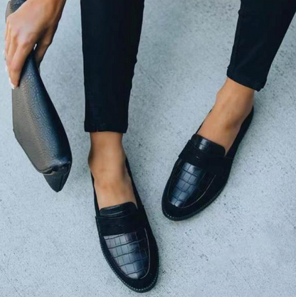 Mocasines Mujer Sintético Textura Cocodrilo Clásico