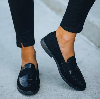 Mocasines Mujer Sintético Textura Cocodrilo Clásico