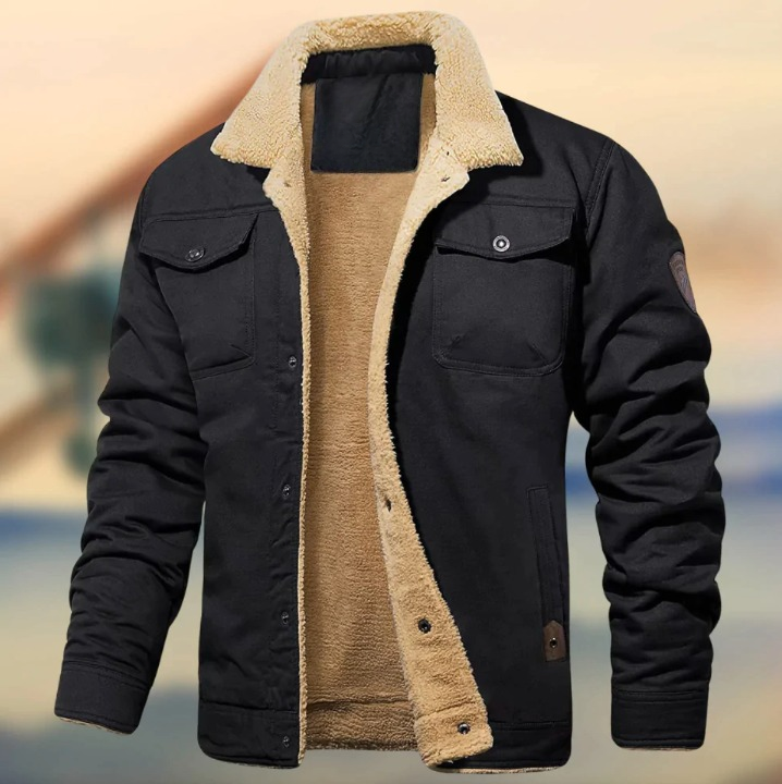 Abrigo Hombre Acolchado Invierno Cálido Ajuste Regular