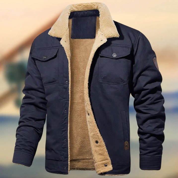Abrigo Hombre Acolchado Invierno Cálido Ajuste Regular