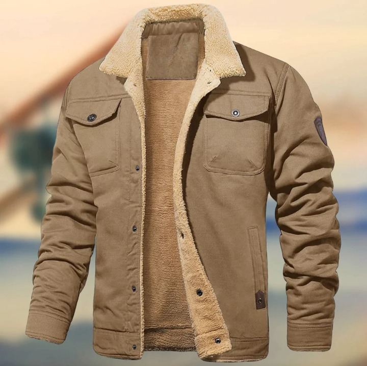 Abrigo Hombre Acolchado Invierno Cálido Ajuste Regular