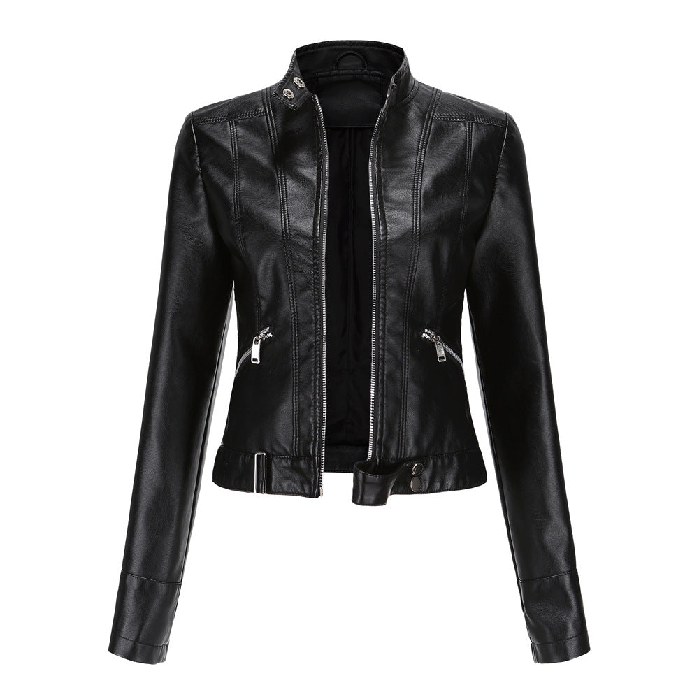 Chaqueta Mujer de Cuero Clásica Ajuste Regular - Mavetta