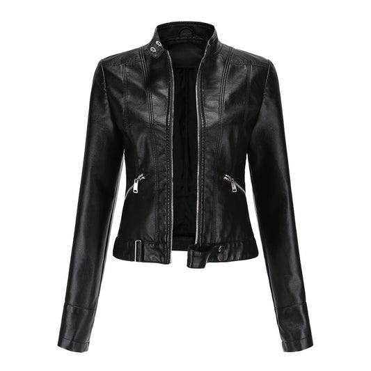Chaqueta Mujer de Cuero Clásica Ajuste Regular - Mavetta